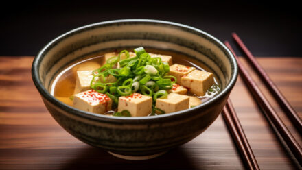 soupe protéinée à base de tofu