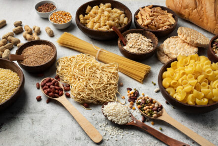 assortiment de sources de glucides