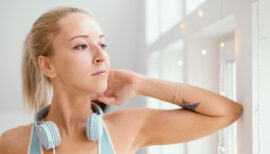 Plan serré sur peau d'une sportive